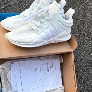 adidas Kids White Lace-Up Sneakers
